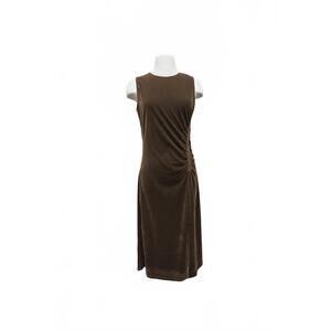 NEW PAPARAZZI FASHION women's velvet cinch side dress in mocha